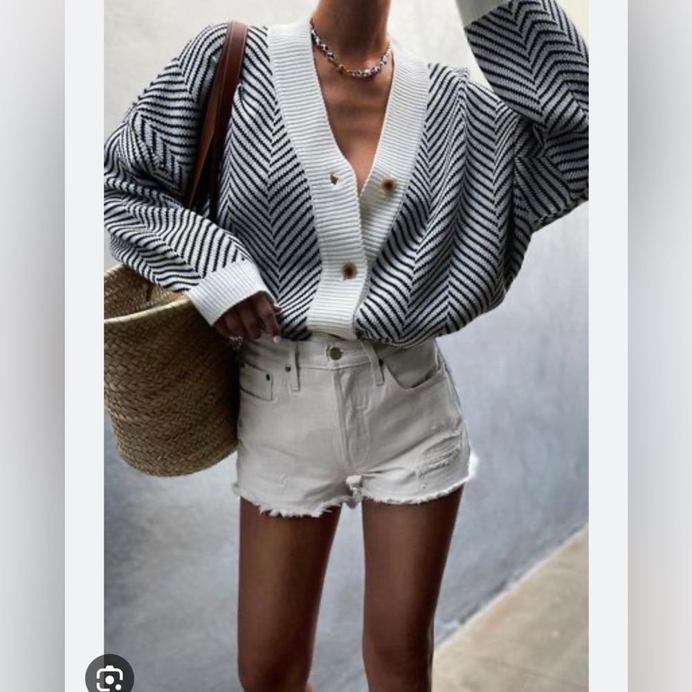 Storets Danna Herringbone Cardigan